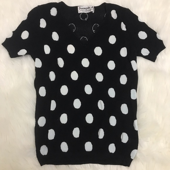 Joseph A Pinup Polka Dot Knit Top - Picture 5 of 6